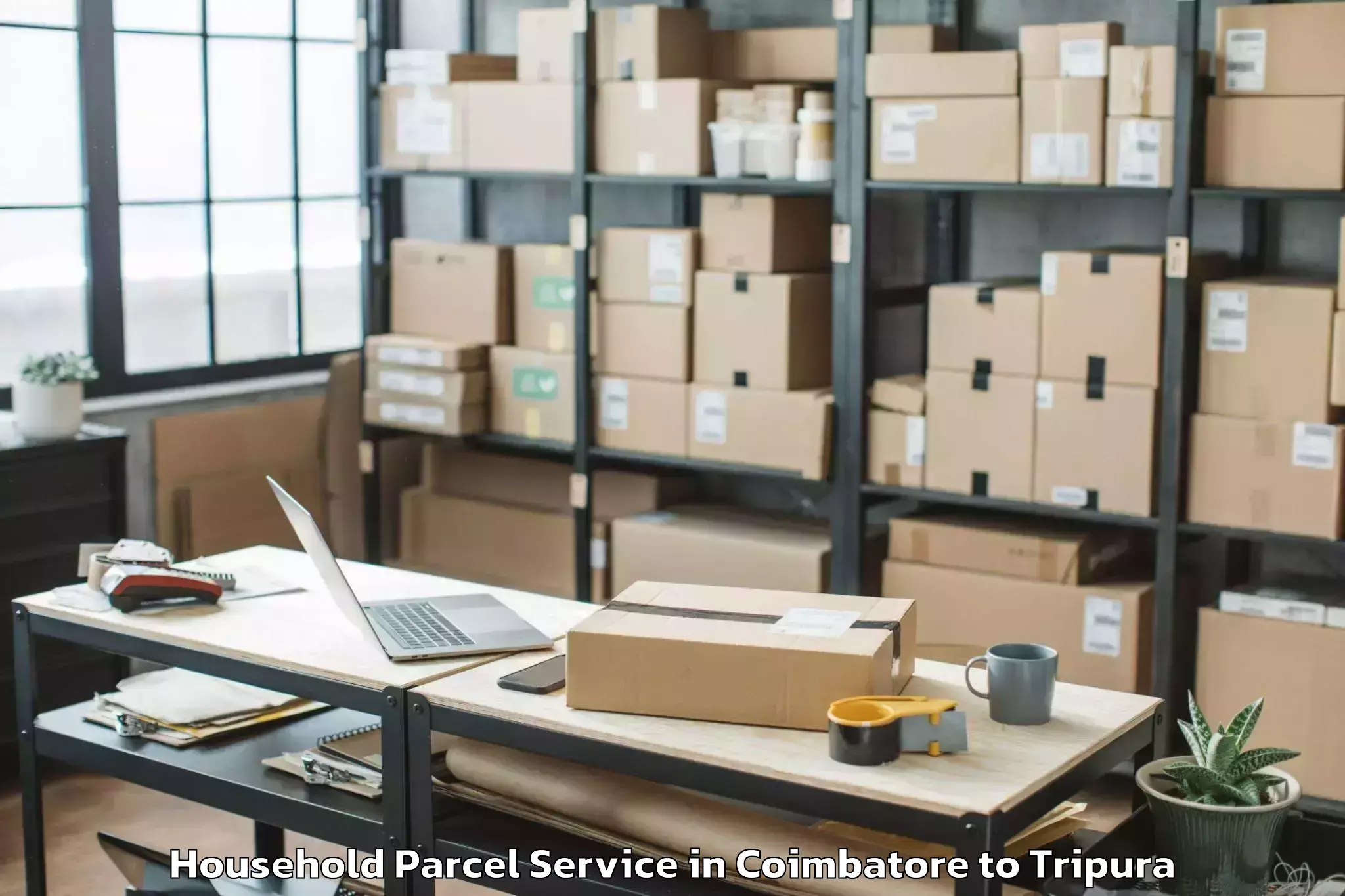 Hassle-Free Coimbatore to Panisagar Household Parcel